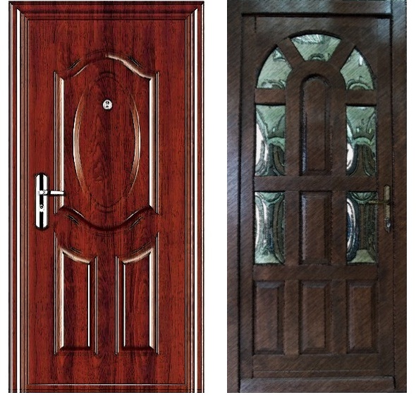 Ușă de metal de la Dedeman.ro Ușă de lemn triplustratificat de la Magazinul-de-uși.ro